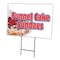 Signmission Funnel Cake Sundae Yard Sign & Stake outdoor plastic coroplast window, C-1216 Funnel Cake Sundae C-1216 Funnel Cake Sundae - alternate 1